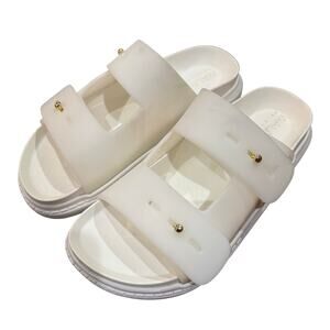 Walnut Melbourne Women’s White Tori Slide Fashion Sandals Sz 7 (37) NEW MSRP$100